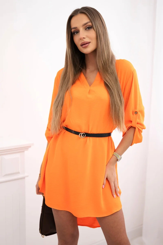 Kesi Šaty Bubba s delšími zády a páskem Barva: Oranžová, Velikost: UNI