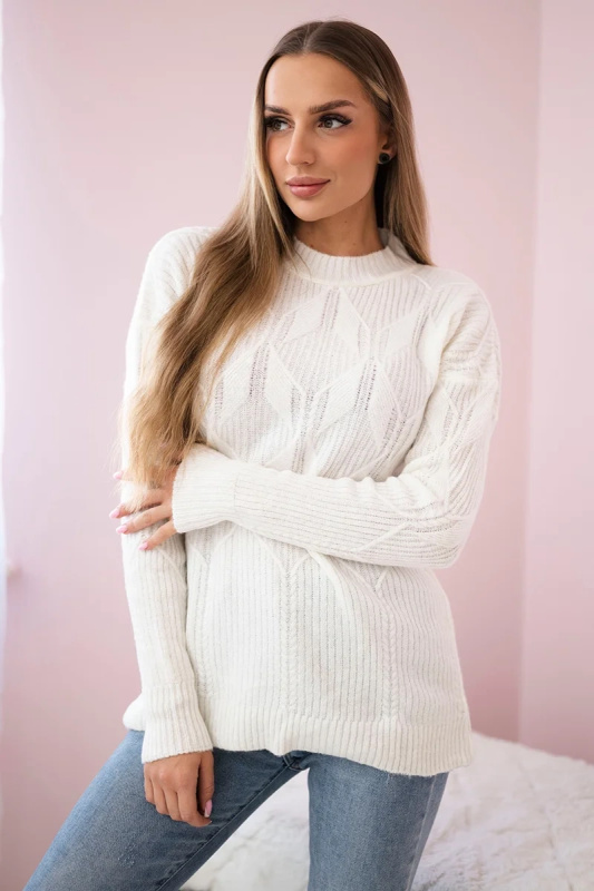 Kesi Dámský svetr s modním vzorem Isla Barva: Tělová, Velikost: UNI