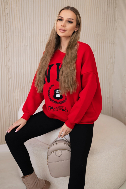 Kesi Dámská souprava NYC - mikina + legíny Barva: Červená, Velikost: UNI