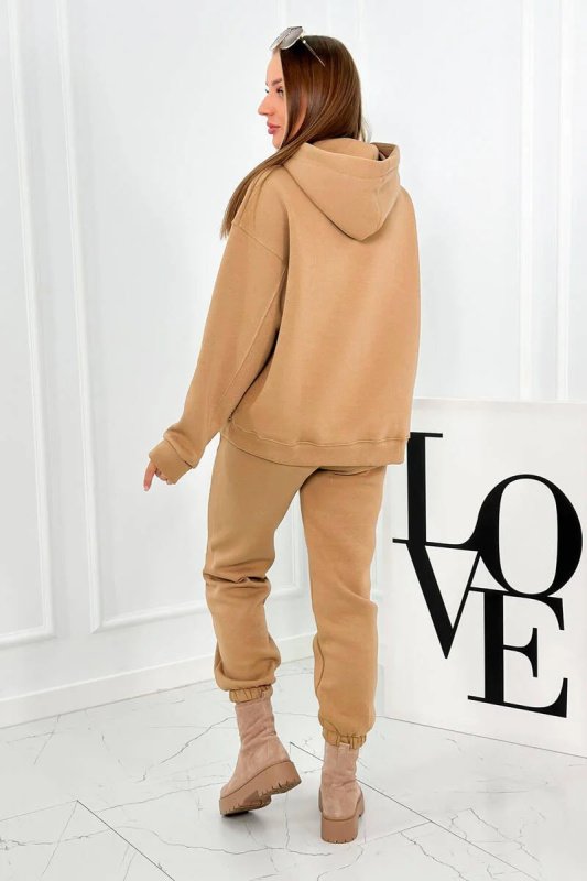 Kesi Bavlněná souprava Brooklyn - mikina + kalhotami Barva: Hnědá, Velikost: UNI