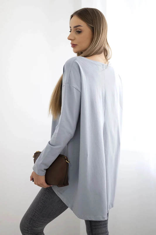 Kesi Dámská mikina 69450 s nápisem Barva: Šedá, Velikost: UNI