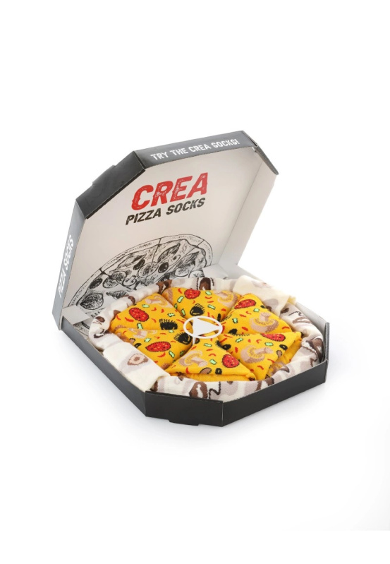 Kesi Ponožky s potiskem pizzy – sada 4 pár unisex v originálním balení Velikost: UNI
