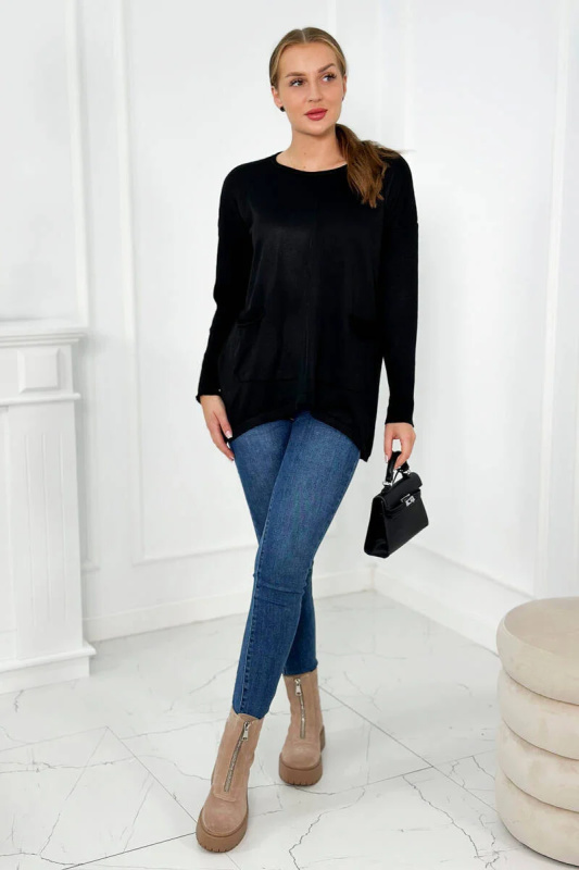 Kesi Svetr Sandy  s předními kapsami Barva: Černá, Velikost: UNI