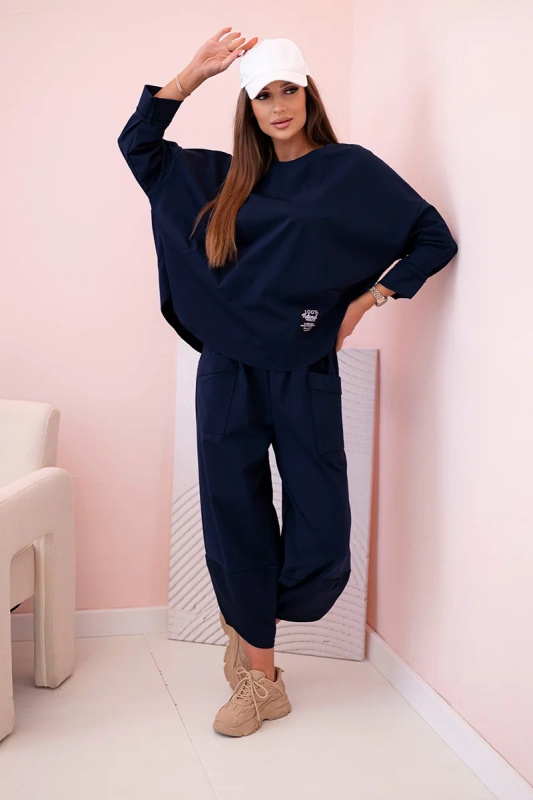 Kesi Dámský komplet Punto 1 - mikina + kalhoty Barva: Modrá - tmavě, Velikost: UNI