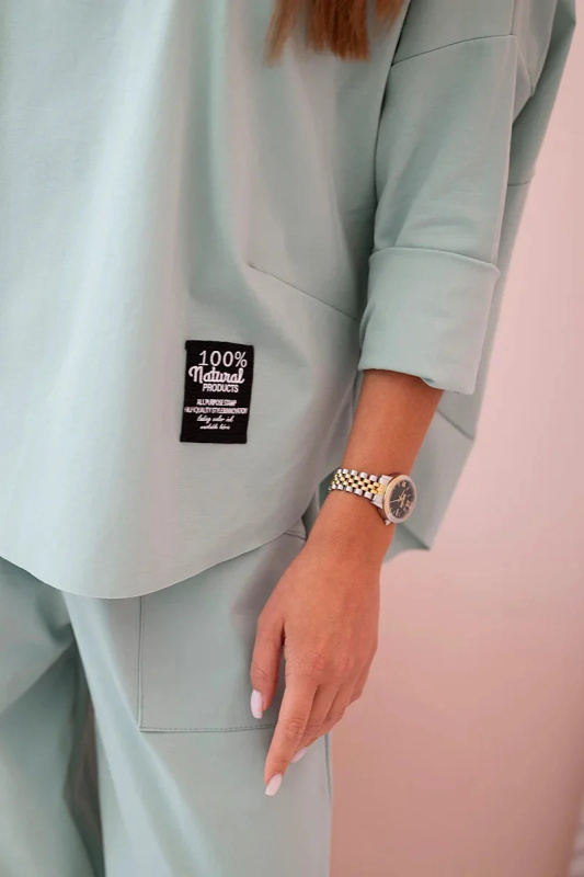 Kesi Dámský komplet Punto 1 - mikina + kalhoty Barva: Tyrkysová, Velikost: UNI