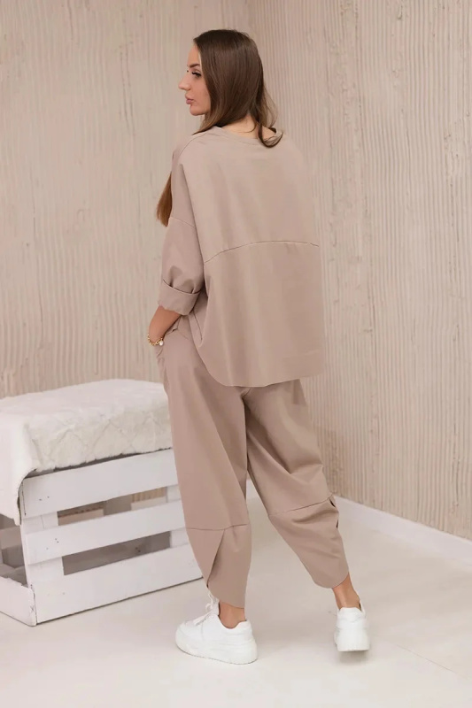 Kesi Dámský komplet Punto 1 - mikina + kalhoty Barva: Hnědá, Velikost: UNI