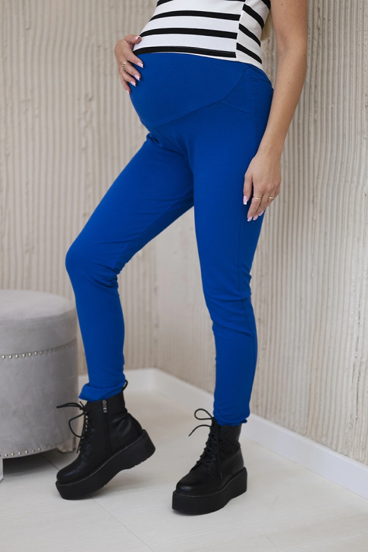 Kesi Bavlněné těhotenské kalhoty Dixie Barva: Modrá - tmavě, Velikost: XL-2XL-3XL