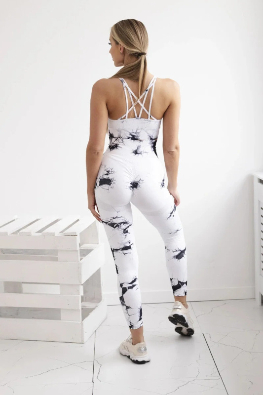 Kesi Dámský fitness set Alana - top + legíny Barva: Bílá, Velikost: M/L