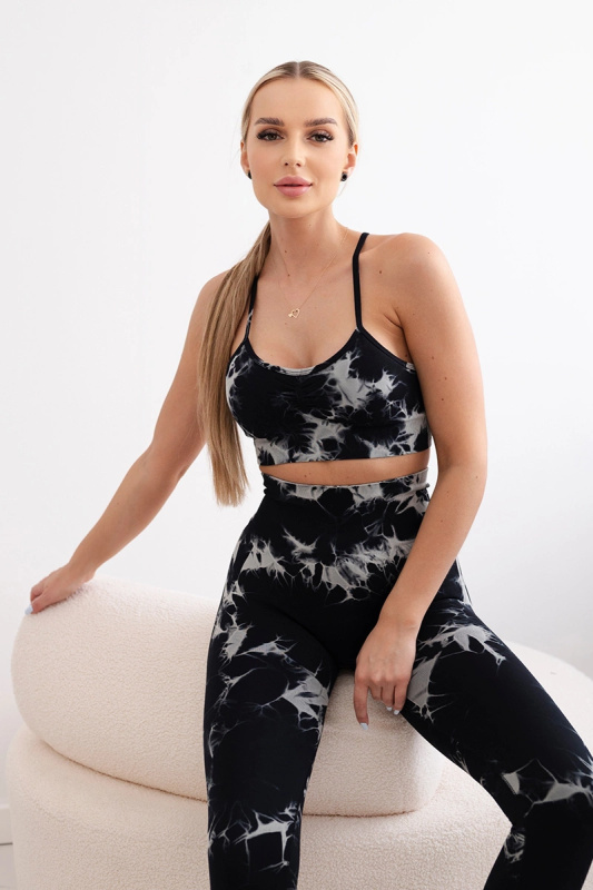Kesi Dámský fitness set Annabelle - top + legíny Barva: Černá, Velikost: S/M