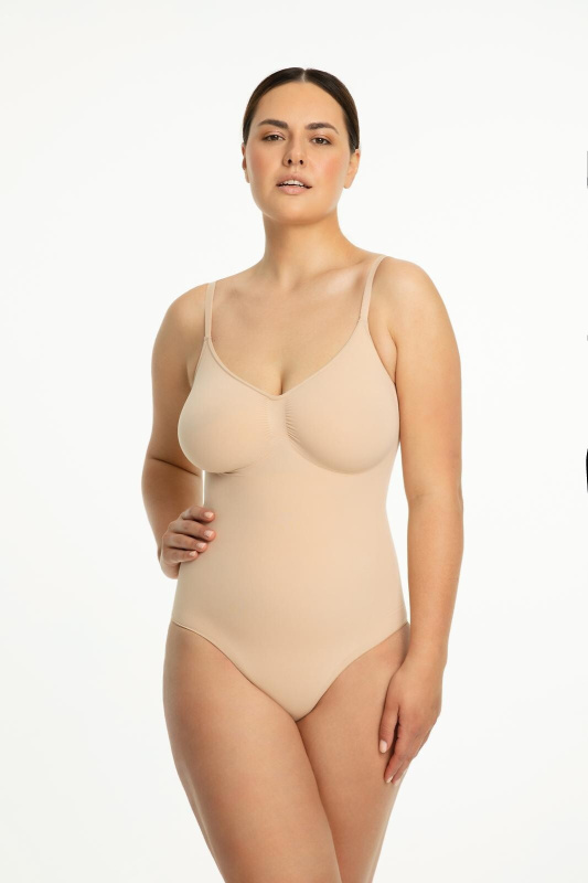 Dámské body Julimex 421 Seamless Body Barva: Béžová, Velikost: 2XL