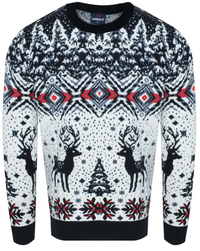 ARMA - Granátový svetr s vánočním motivem