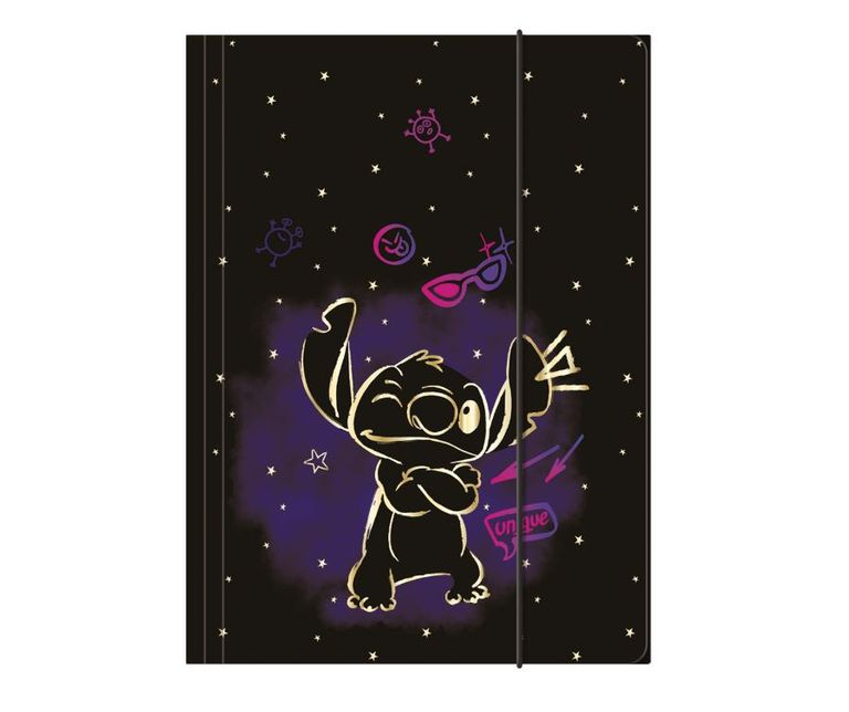 Školní desky s gumičkou Colorino A4, karton - Stitch Gold motiv 3