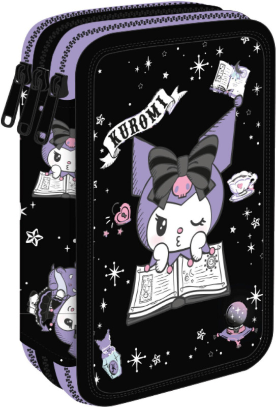 Tříkomorový vybavený penál Kuromi Jumper 3