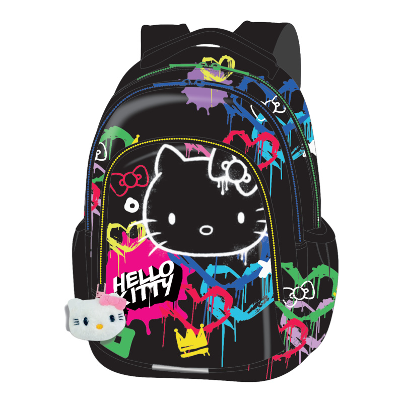 Dětský batůžek Colorino Jerry, Hello Kitty Neon Black, mix barev