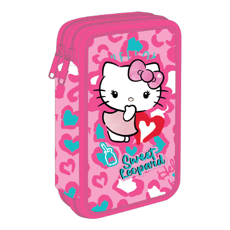 Penál 2patrový Colorino Jumper 2, Hello Kitty Pink 2, vybavený