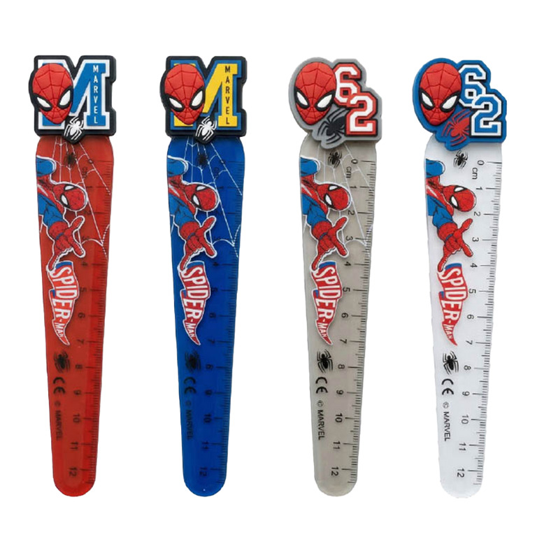 Školní pravítko Colorino 12 cm - Spider-Man, mix motivů