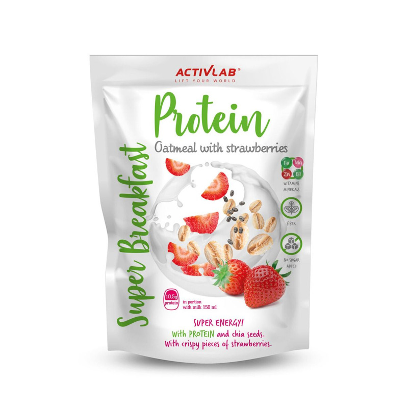 ACTIVLAB Super protein breakfast ovesná kaše s jahodami 300 g