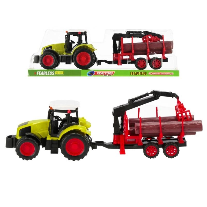 traktor s přívěsem na dřevo moje ranczo