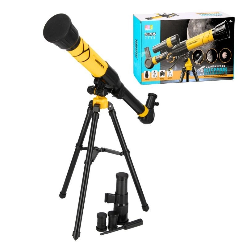 dětský teleskop na stativu s držákem na telefon