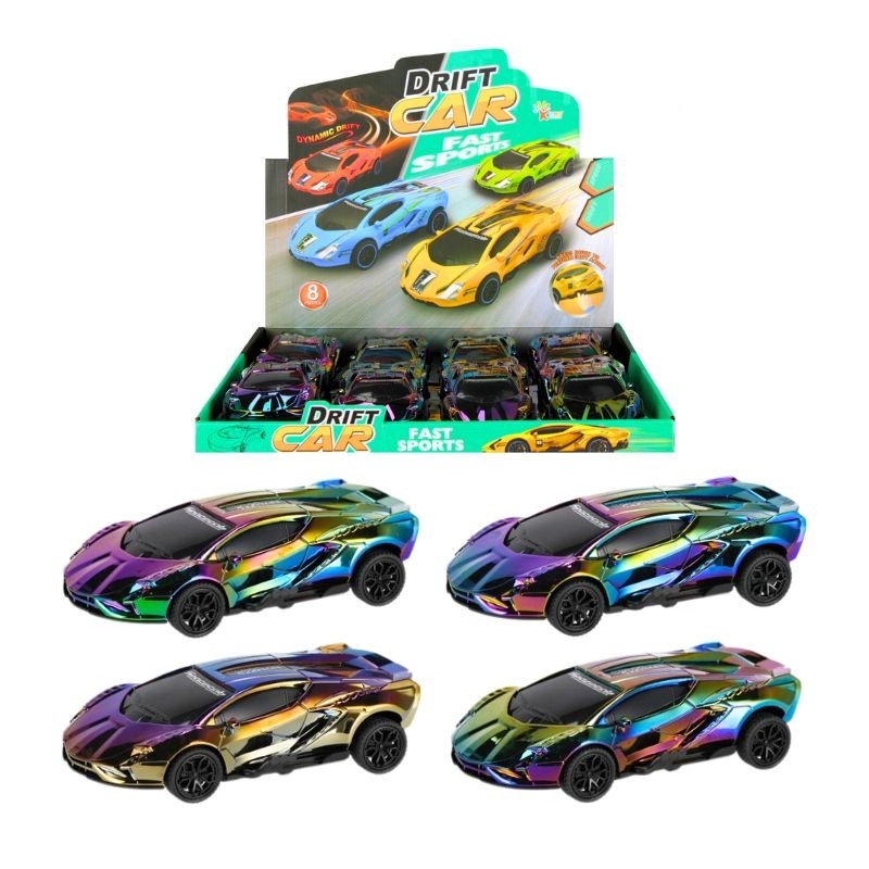 Drift závodní auto s kameleon efektem (tahací pohon)