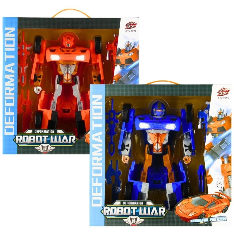 Transformující robot – osobní auto s doplňky