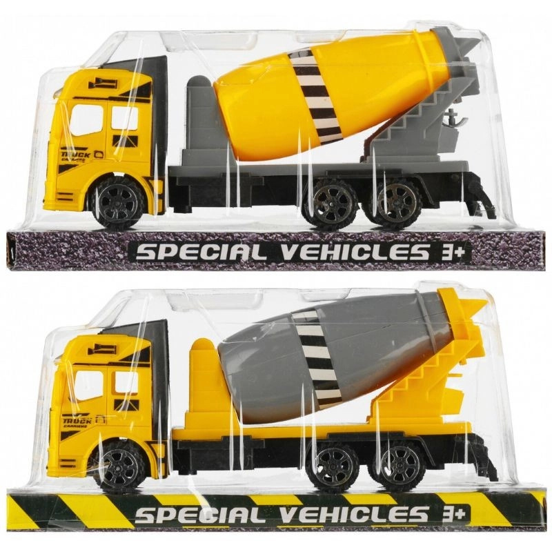 Hračka – domíchávač betonu s pohonem pull-back