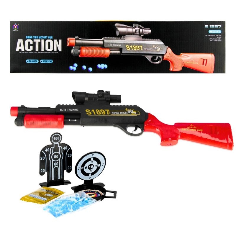 vodní projektilová puška s terči pro venkovní zábavu