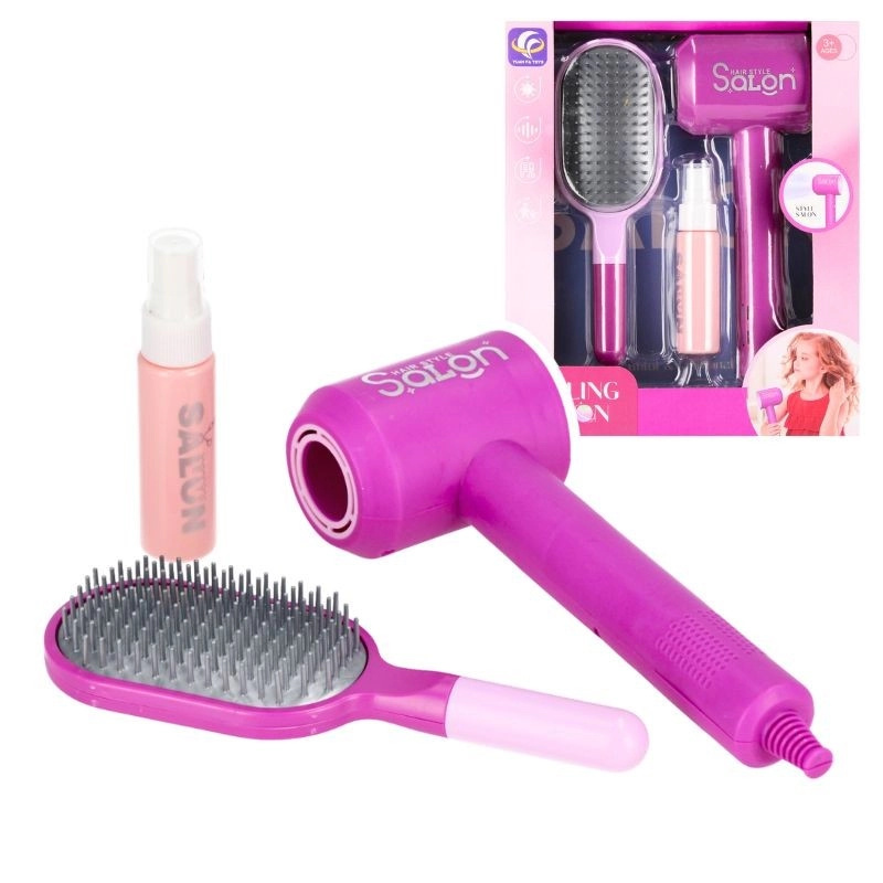 kadeřnická sada pro děti s fénem a doplňky