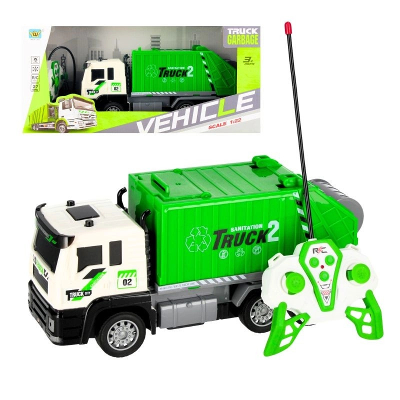 smetiarske auto na dálkové ovládání s efekty a pohyblivou korbou