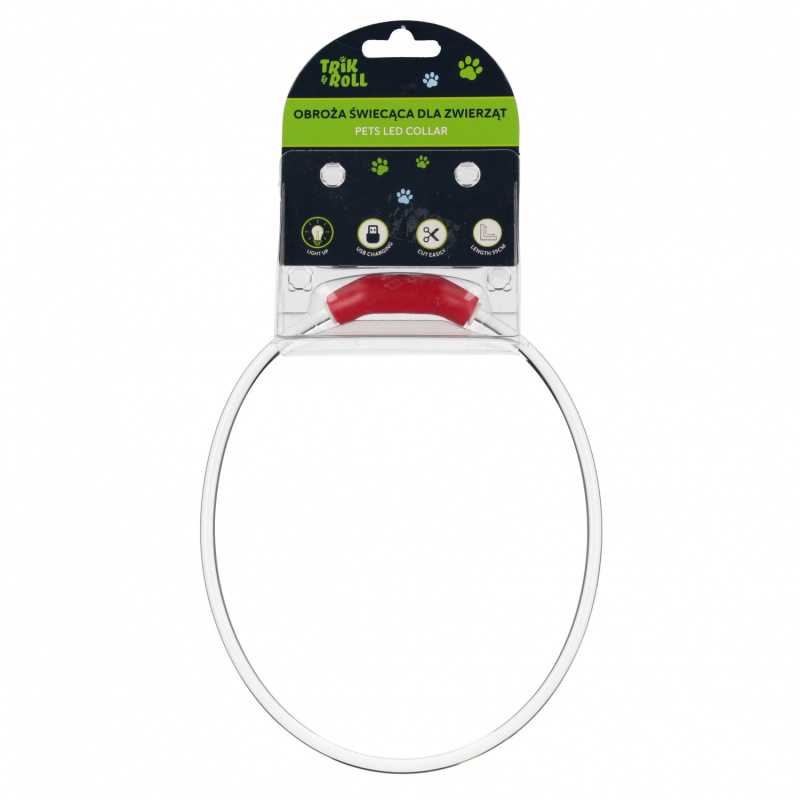 Svíticí LED USB obojek pro psa a kočku