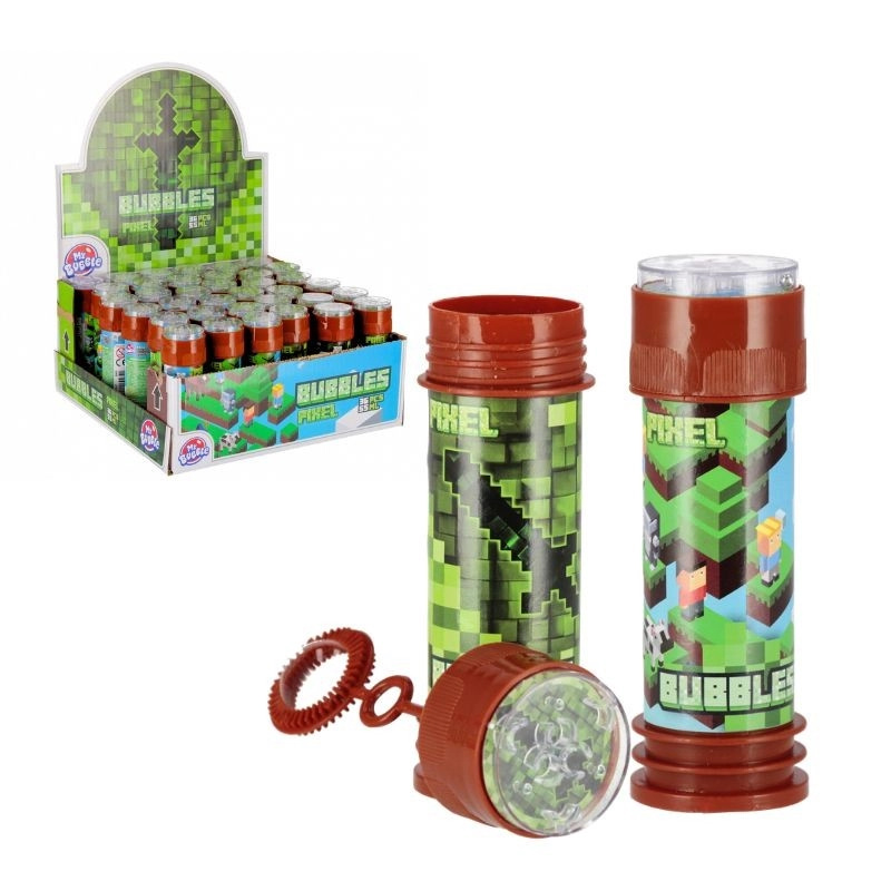 Bublifuk Pixel 55 ml – dětský bublifuk ve dvou designech