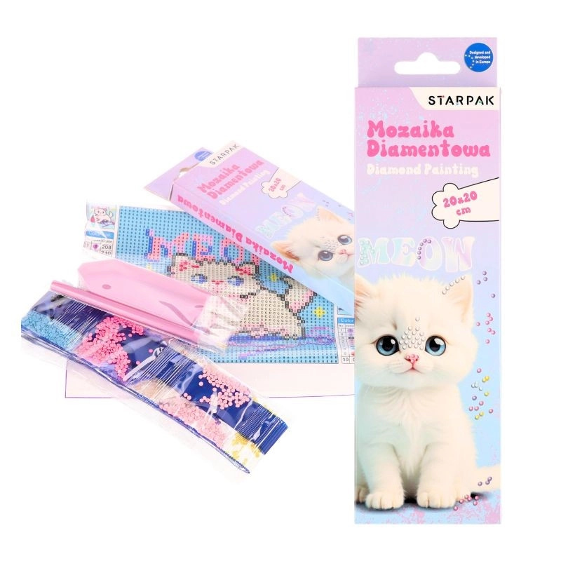 Diamantová mozaika mačátko - 1 kus