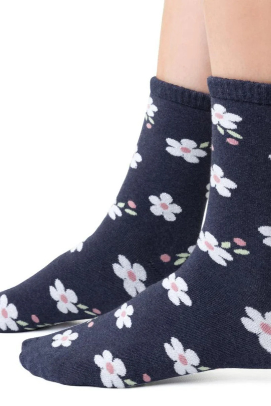 Dámské froté ponožky 123 DENIM MÉLANGE 35-37