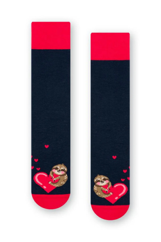 Pánské valentýnské ponožky 136 tmavě modrá 44-46