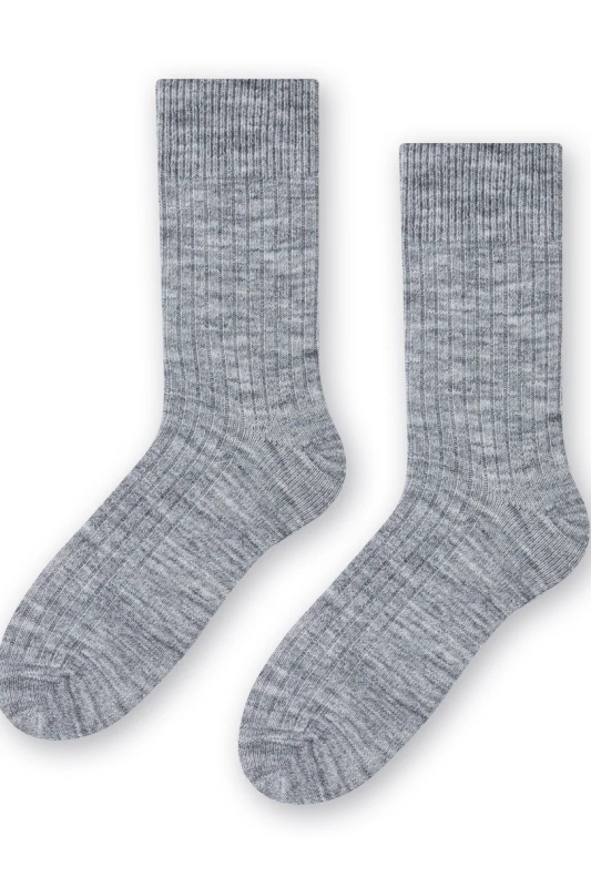Pánské ponožky ALPACA 044 MELANŽOVÁ SVĚTLE ŠEDÁ 44-46