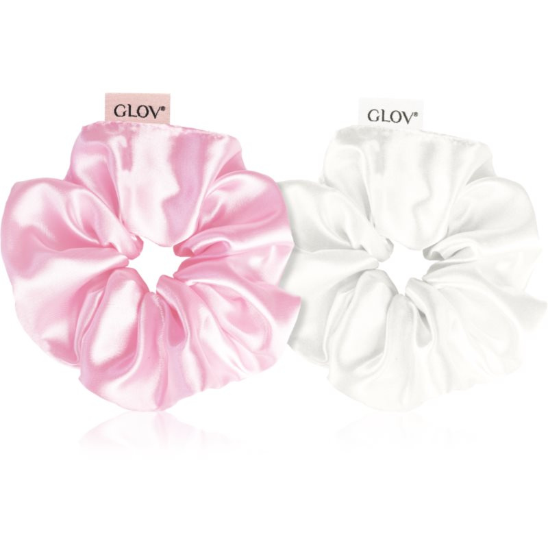 GLOV Satin Scrunchies S gumičky do vlasů Beige/Pink 2 ks