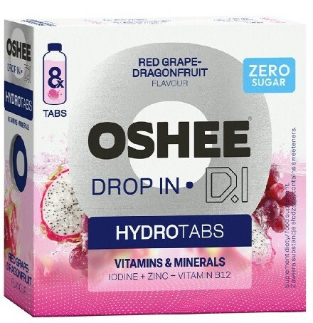OSHEE Drop in hydro tabs zero vitamíny minerály 8 tablet