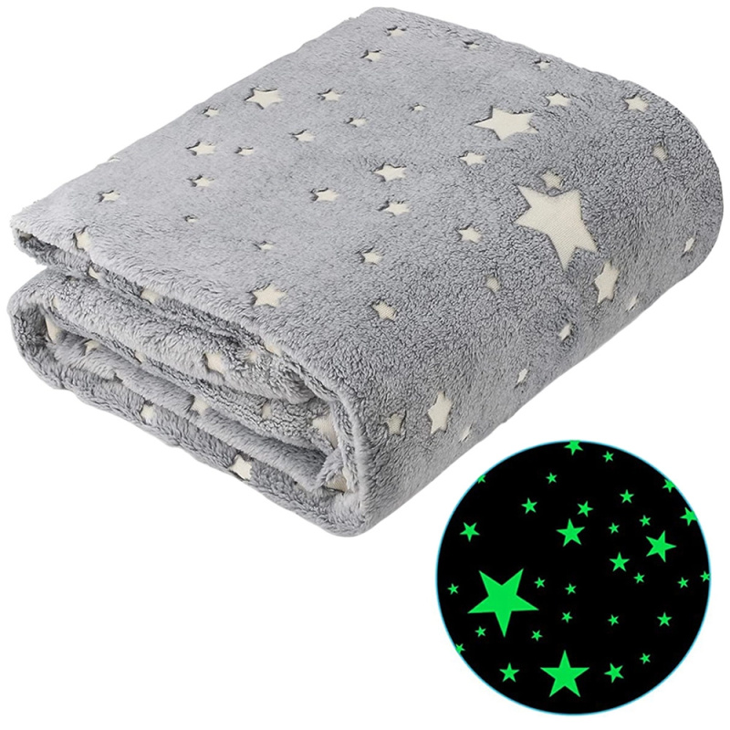 Verk Svíticí deka Soft Dreams Stars šedá 150x180