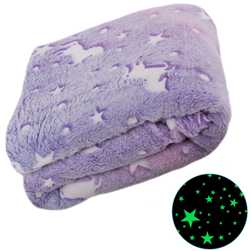 Verk Svíticí deka Soft Dreams Stars fialová 150x180