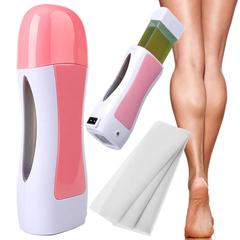 Depilační sada 3v1 - ohřívač vosku + vosk + 10 ks pásek