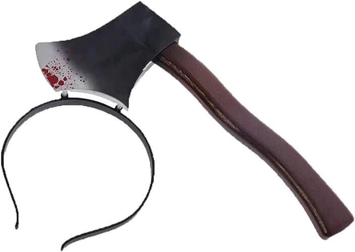 Halloweenská čelenka s plastovou sekerou