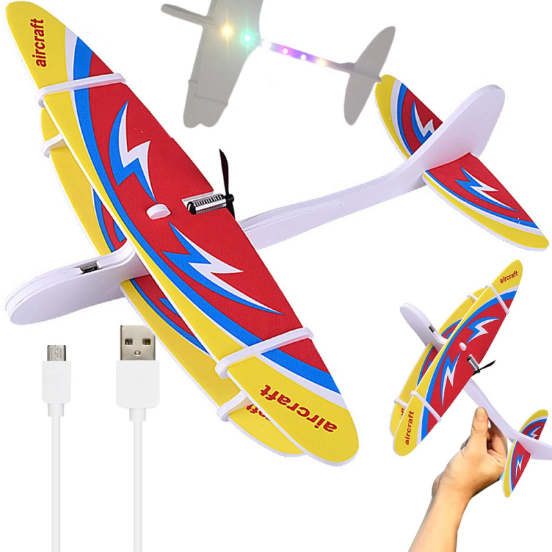 Verk 18264 Pěnové házecí letadlo RGB, USB červené