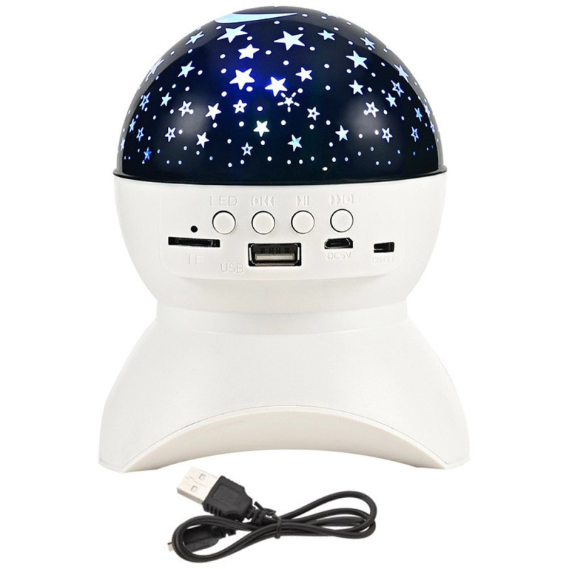 Noční LED projektor s reproduktorem a Bluetooth