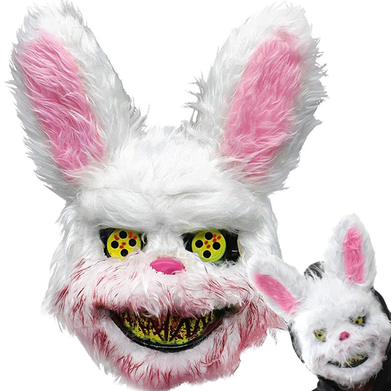 Korbi Maska králíka vraha strašidelný králík Halloween