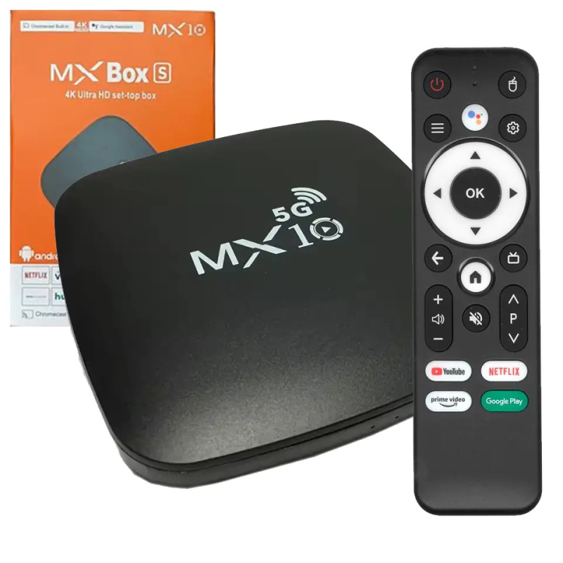Multimediální TV Box MX10 4K – Android přehrávač 16 GB
