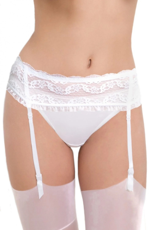 Podvazkový pás Lilly white - JULIMEX bílá S