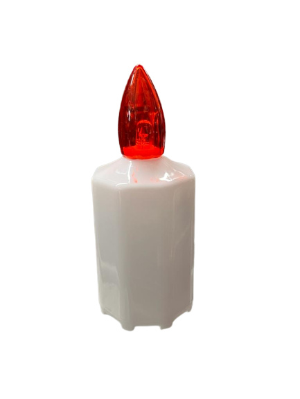 LED hřbitovní svíčka červená včetně baterií 1ks Akce!