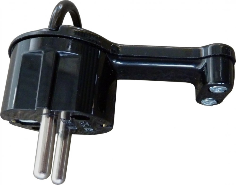 Zástrčka ultra plochá černá12833