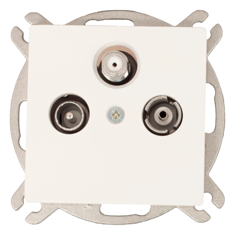 Zásuvka RTV-SAT Medium bílá