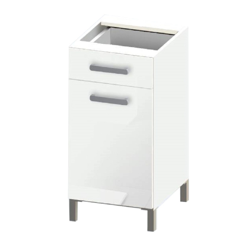 Black&White Style Spodní skříňka Nikki D40 lesklá bílá, 81,5 x 40 x 45,6 cm